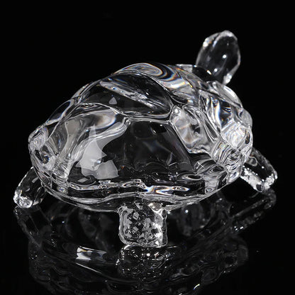 Miniature Crystal Tortoise Statue