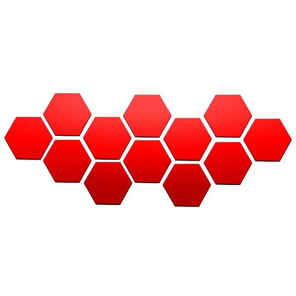 12pcs 3D Hexagon Mirror