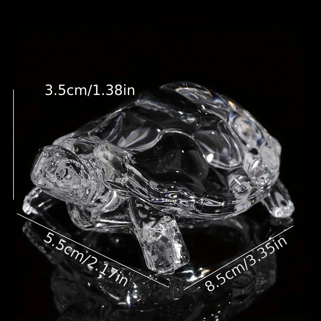 Miniature Crystal Tortoise Statue