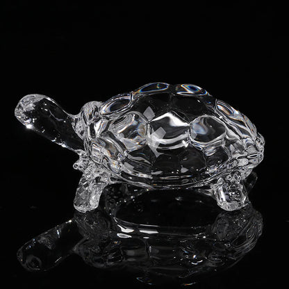 Miniature Crystal Tortoise Statue