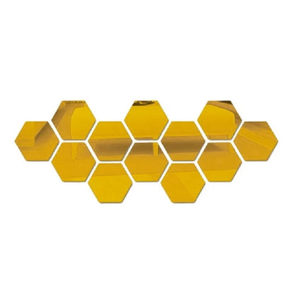 12pcs 3D Hexagon Mirror