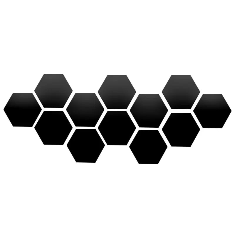 12pcs 3D Hexagon Mirror