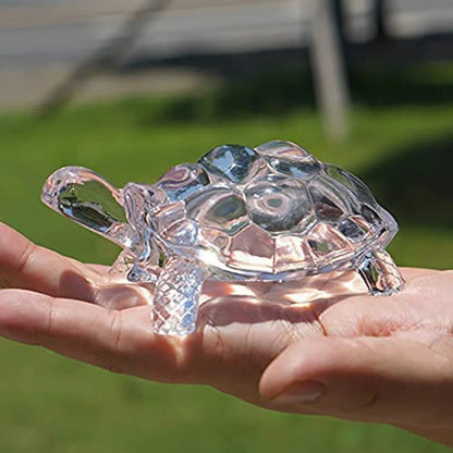 Miniature Crystal Tortoise Statue