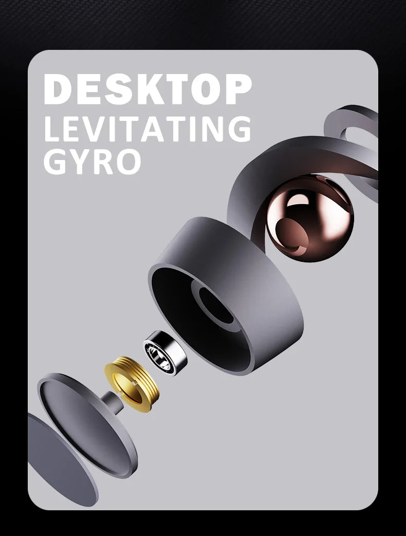 Metal Tabletop Floating Suspended Gyroscope