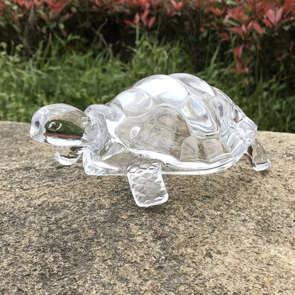 Miniature Crystal Tortoise Statue